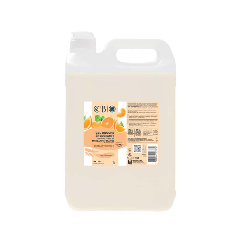 Organic Mandarin - Orange Citrus Bath & Shower Gel - Ce'Bio